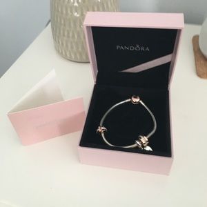 PANDORA Rose Bracelet Heart Clasp